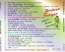 Broken Finger By Elvis - Elvis Presley Bootleg CD