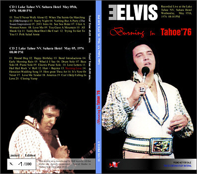 Burning In Tahoe '76 - Elvis Presley Bootleg CD