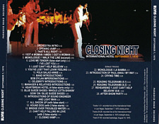 Closing Night - International Hotel - September 7, 1970 - Elvis Presley Bootleg CD
