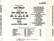 Easy Come , Easy Go (AJR Records) - Elvis Presley Bootleg CD
