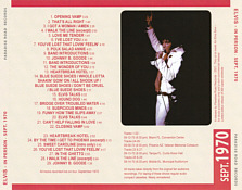 Elvis In Person - Sept. 1970 - Elvis Presley Bootleg CD