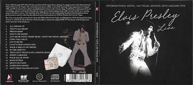 Elvis Presley Live, International Hotel, Las Vegas, Nevada 26th January 1970 - Elvis Presley Bootleg CD - Elvis Presley Bootleg CD