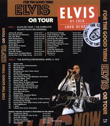 For The Good Times - Elvis On Tour - Elvis Presley Bootleg CD