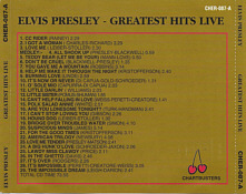 Greatest Hits Live (Chartbusters) - Elvis Presley Bootleg CD