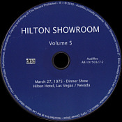 Hilton Showroom Vol. 5 - Elvis Presley Bootleg CD