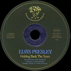 Holding Back The Years - Elvis Presley Bootleg CD