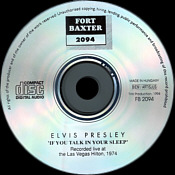 If You Talk In Your Sleep - Elvis Presley Bootleg CD