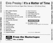 It's A Matter Of Time - Elvis Presley Bootleg CD