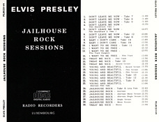 Jailhouse Rock Sessions - Elvis Presley Bootleg CD