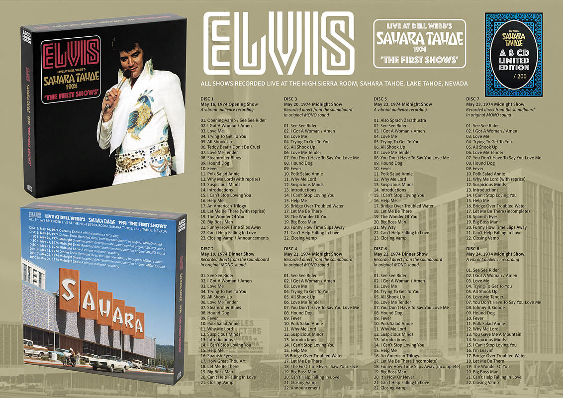 Live at Dell Webb's Sahara Tahoe 1974 - The First Shows - Elvis Presley Bootleg CD
