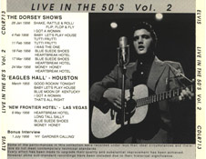 Live In The 50's - Vol.2 - Elvis Presley Bootleg CD