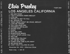 Los Angeles California - Elvis Presley Bootleg CD