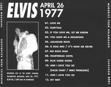 Memories From Kalamazoo - Elvis Presley Bootleg CD