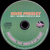 Memories That Linger In My Heart - Elvis Presley Bootleg CD