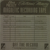 Off The Record - Elvis Presley Bootleg CD
