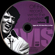 Off The Record, We're The Greatest Vol. 1 - August 28 1972 DS. Lad Vegas - Elvis Presley Bootleg CD - Elvis Presley Bootleg CD