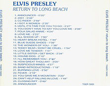 Return To Long Beach - Elvis Presley Bootleg CD