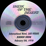 Sheik Of The Desert - Elvis Presley Bootleg CD