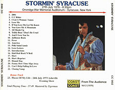 Stormin' Syracuse - Elvis Presley Bootleg CD