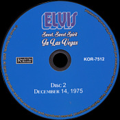 Sweet, Sweet Spirit in Las Vegas - Elvis Presley Bootleg CD