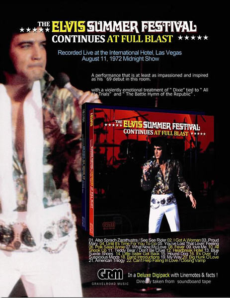 The Elvis Summer Festival Continues At Full Blast - Elvis Presley Bootleg CD