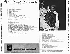 The Last Farewell - Elvis Presley Bootleg CD