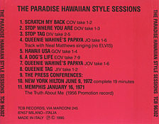 The Paradise Hawaiian Style Sessions Vol.2 - Elvis Presley Bootleg CD
