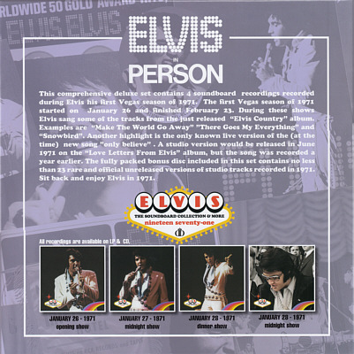 The Soundboard Collection & More: Nineteen Seventy-One (LP/CD) - Elvis Presley Bootleg CD