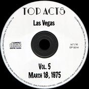 Top Acts In Vegas Vol.5 - Elvis Presley Bootleg CD