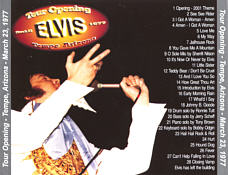 Toru Opening - Tempe, Arizona - Elvis Presley Bootleg CD