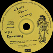 Vegas Remembering - Elvis Presley Bootleg CD