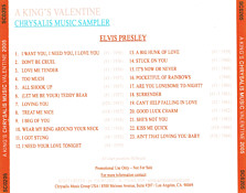 A King's Valentine - Elvis Presley Promotional CD-R