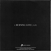 Burning Love - Elvis Presley Promo CD-R