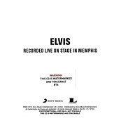 Elvis Recorded Live On Stage In Memphis - Legacy Edition - UK -  Elvis Presley Promotional CD-R