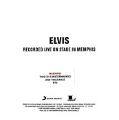 Elvis Recorded Live On Stage In Memphis - Legacy Edition - UK -  Elvis Presley Promotional CD-R