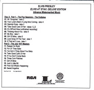 Elvis At Stax - Deluxe Edition -  Elvis Presley Promotional CDR