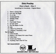 Elvis Promo CDR