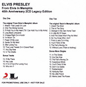 From Elvis In Mempis (Sony Legacy UK) - Elvis Presley Promotional CD-R