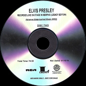 Recorded Live On Stage In Memphis - Legacy Editon (USA) - Elvis Presley Promotional CD-R