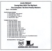 Young Man With The Big Beat - Elvis CD-R Promo