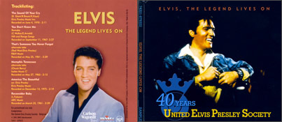Elvis, The Legend Lives On - 40th Anniversary UEPS - Elvis Presley Promotional CD