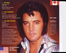 From Memphis To Canada - Elvis Presley Promotional CD