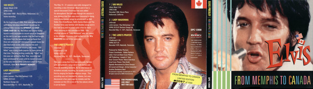 From Memphis To Canada - Elvis Presley Promotional CD