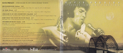 Stranger In My Own Home Town - Elvis Presley Promotional CD