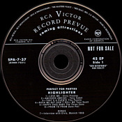 Perfect For Parties - Highlights Album - Elvis Presley Promotional CD