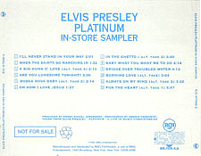 Platinum - In Store Sampler - Elvis Presley Promo CD