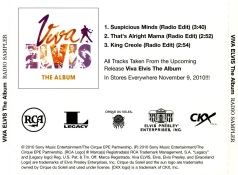 Viva Elvis The Album - Radio Sampler - USA 2010