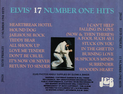 17 Number One Hits - JB 628 - Australia 1988 - Elvis Presley CD