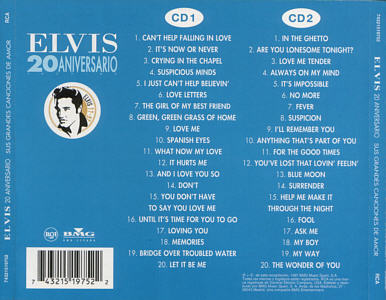 20 Aniversario - Sus Grandes Canciones De Amor - BMG 74321 519752 - Spain 1997