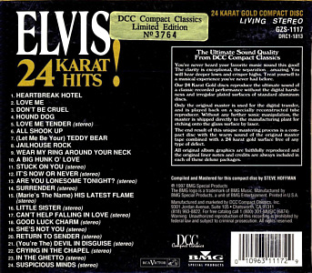 24 Karat Hits (24 kt. Gold Disc) - BMG GZS-117 - USA 1997